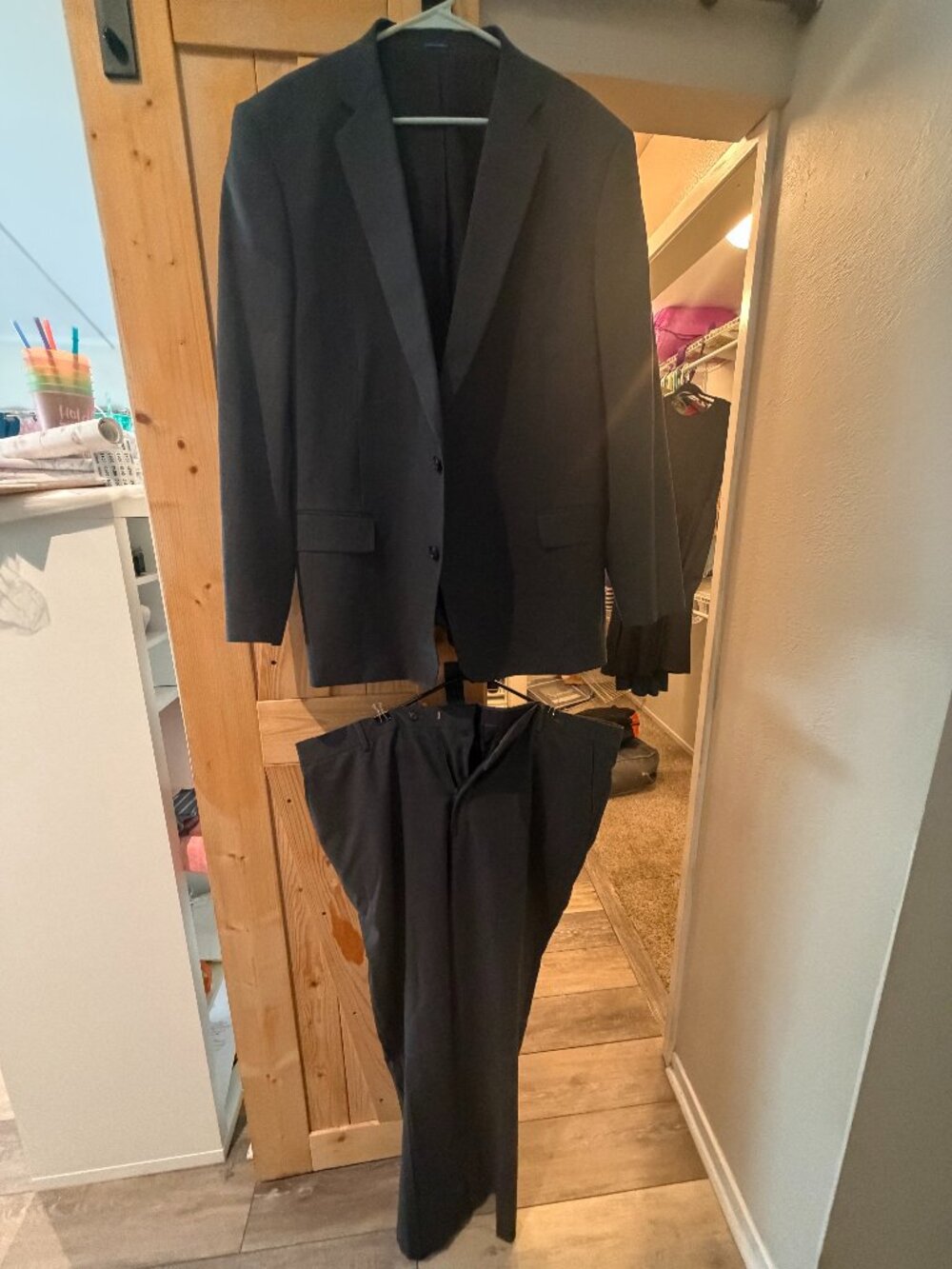 Men's Stafford Dark Gray 2 Piece Suit